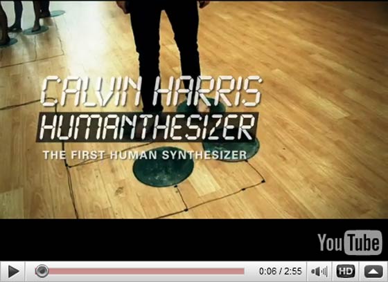 Calvin Harris plays the Humanthesizer, the first ever human synthesizer